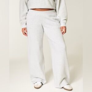 Hollister Baggy wide leg sweatpants Hearthered Gray XL long length